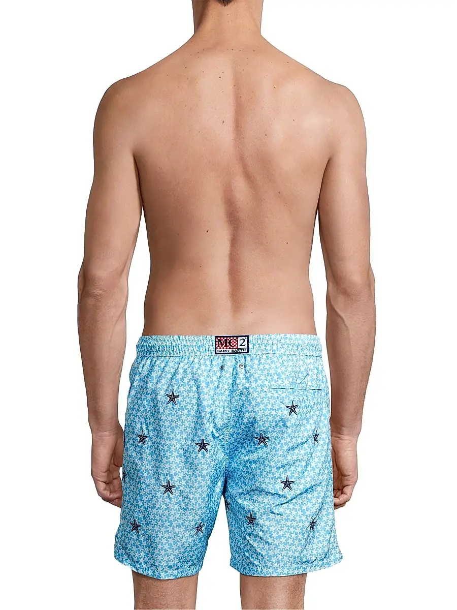 MC2 Saint Barth Men's Lighting Little Seastar Swim Shorts - Blue | Thumbnail 5 MC2 Saint Barth Men's Lighting Little Seastar Swim Shorts - Blue | Thumbnail 5