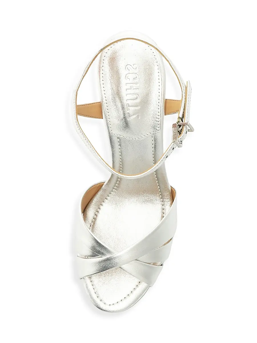 Schutz Women's Keefa 140MM Metallic Leather Platform Sandals | Thumbnail 7 Schutz Women's Keefa 140MM Metallic Leather Platform Sandals | Thumbnail 7
