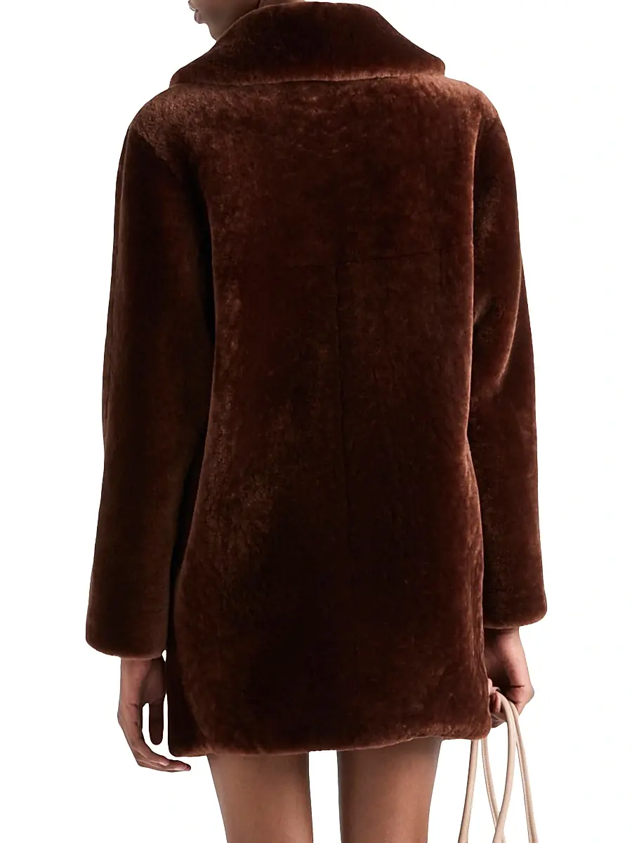 Prada Women's Shearling Caban Jacket - Brown | Thumbnail 5 Prada Women's Shearling Caban Jacket - Brown | Thumbnail 5
