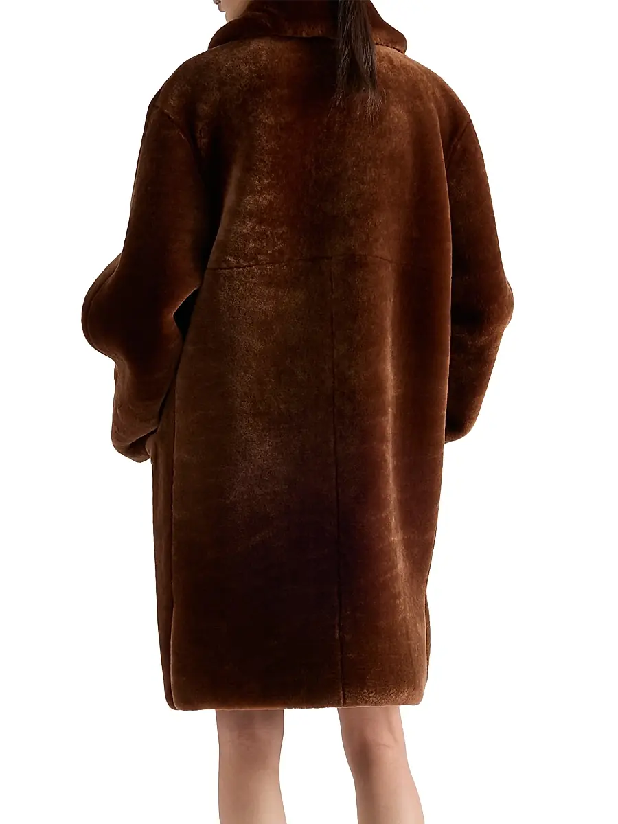 Prada Women's Shearling Coat - Brown | Thumbnail 3 Prada Women's Shearling Coat - Brown | Thumbnail 3