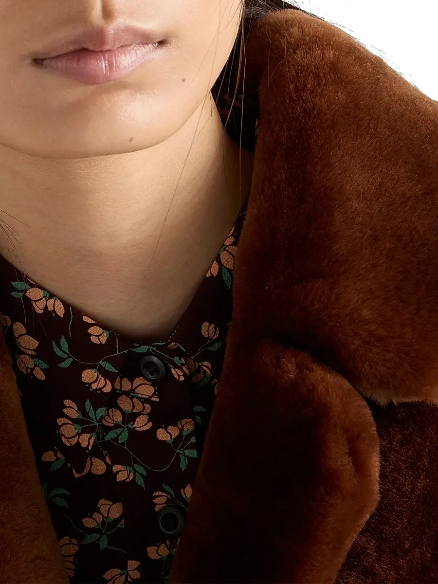 Prada Women's Shearling Coat - Brown | Thumbnail 6 Prada Women's Shearling Coat - Brown | Thumbnail 6