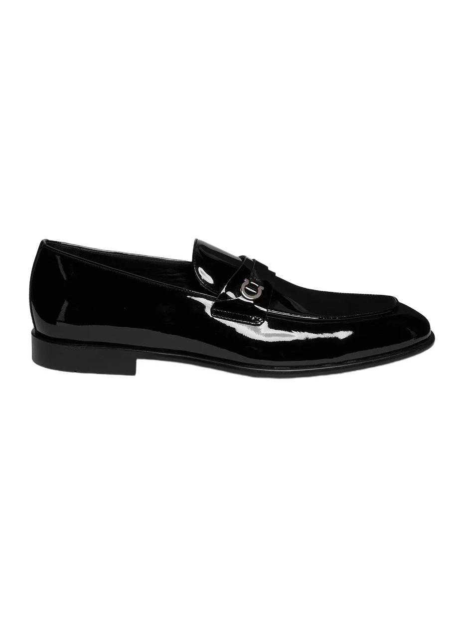 Ferragamo Men's Desio Patent Leather Loafers