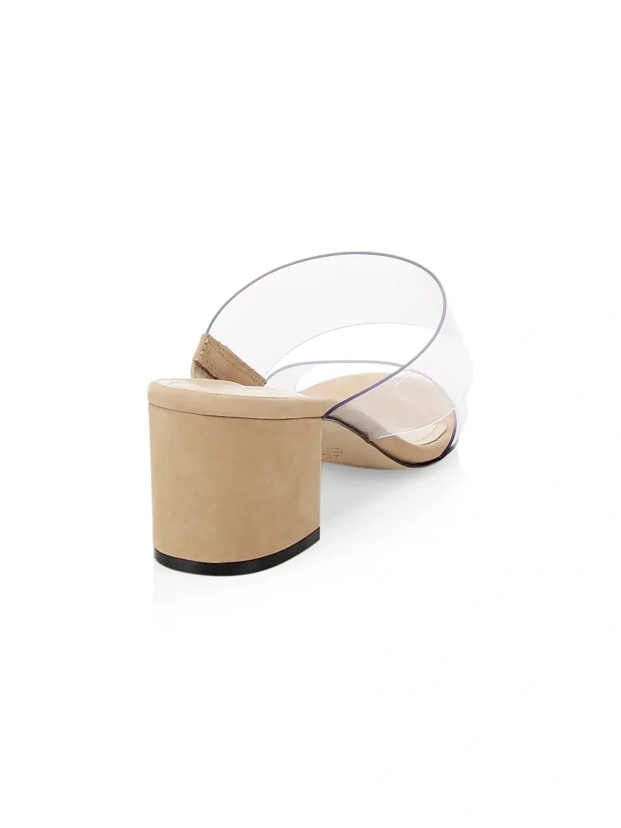 Schutz Women's Victorie Vinyl & Suede Mules - Tan | Thumbnail 3
