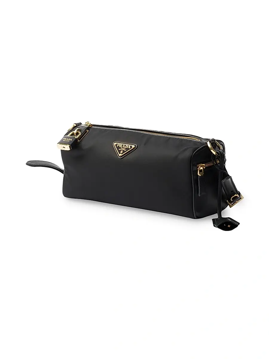 Prada Women's Re-Nylon and Leather Shoulder Bag - Black | Thumbnail 2 Prada Women's Re-Nylon and Leather Shoulder Bag - Black | Thumbnail 2