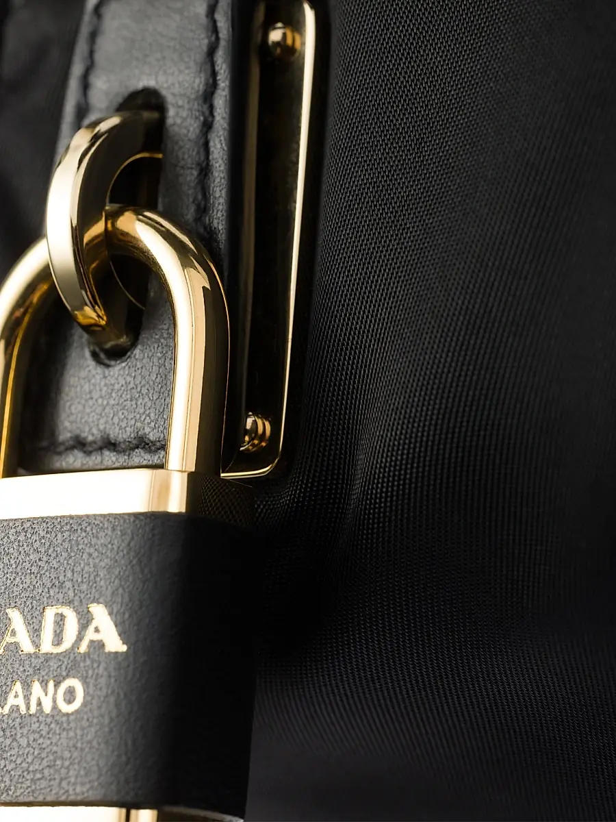 Prada Women's Re-Nylon and Leather Shoulder Bag - Black | Thumbnail 5 Prada Women's Re-Nylon and Leather Shoulder Bag - Black | Thumbnail 5
