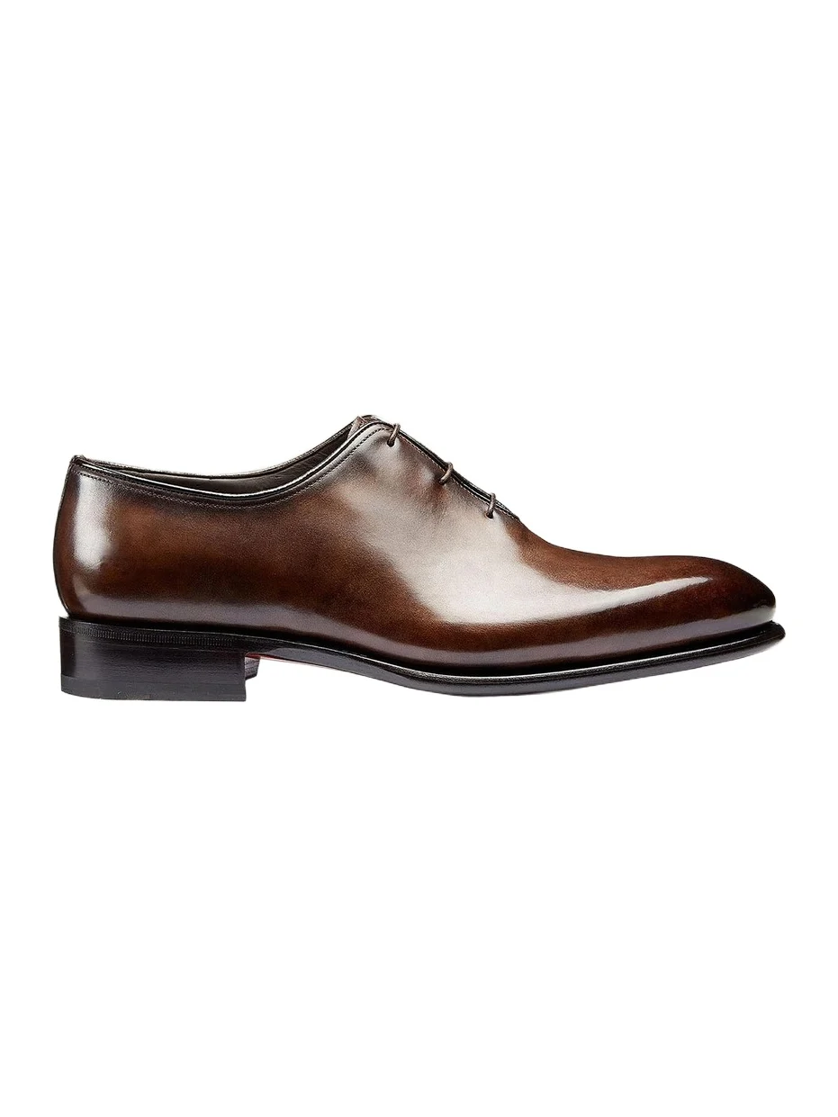 Men's Polished Leather Wholecut Oxfords
