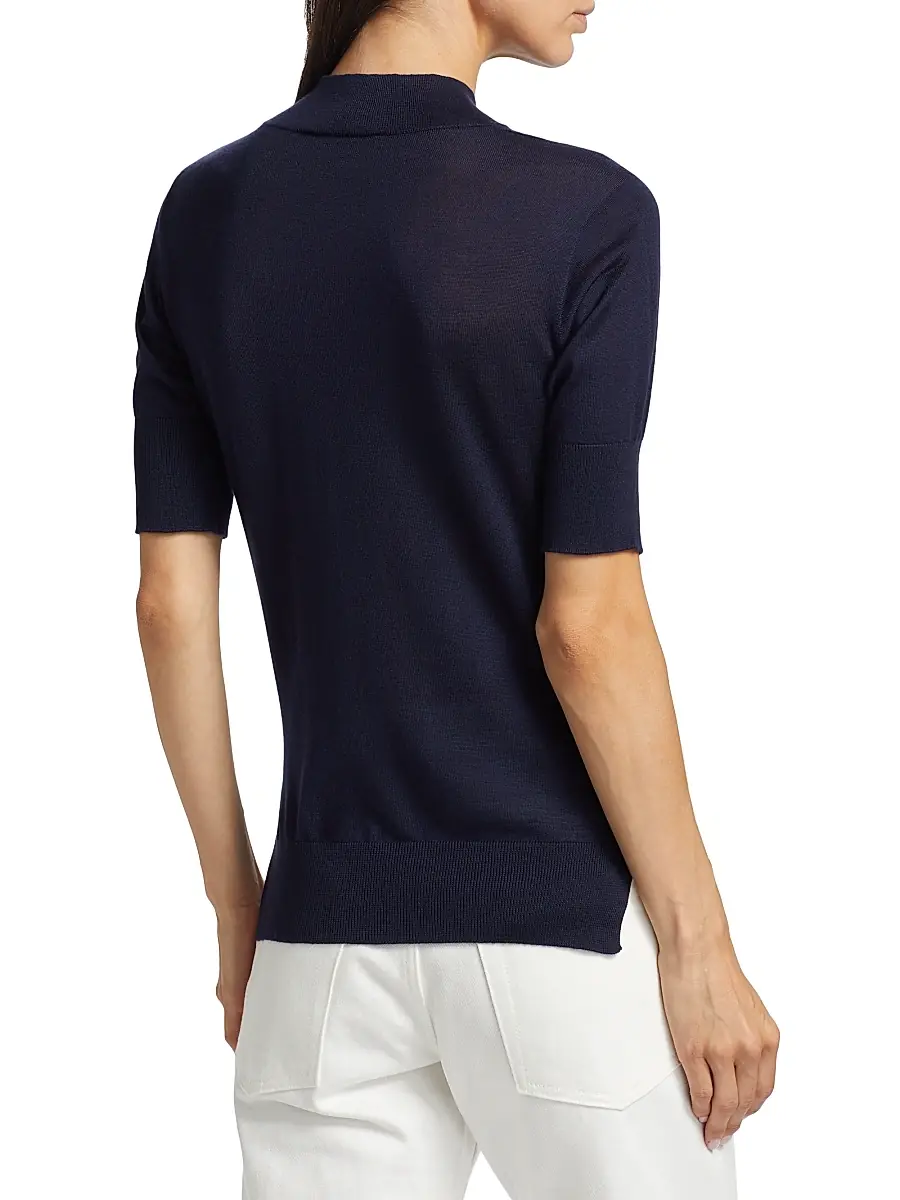 Jil Sander Women's Wool & Cashmere-Blend Rib-Knit Trim Sweater | Thumbnail 5 Jil Sander Women's Wool & Cashmere-Blend Rib-Knit Trim Sweater | Thumbnail 5