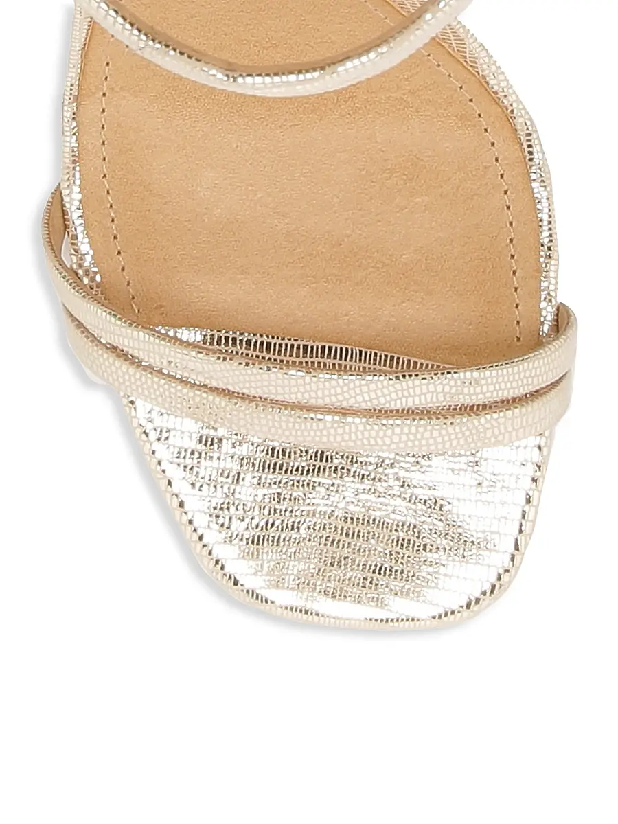 Schutz Women's Altina Metallic Embossed Leather Sandals | Thumbnail 4 Schutz Women's Altina Metallic Embossed Leather Sandals | Thumbnail 4