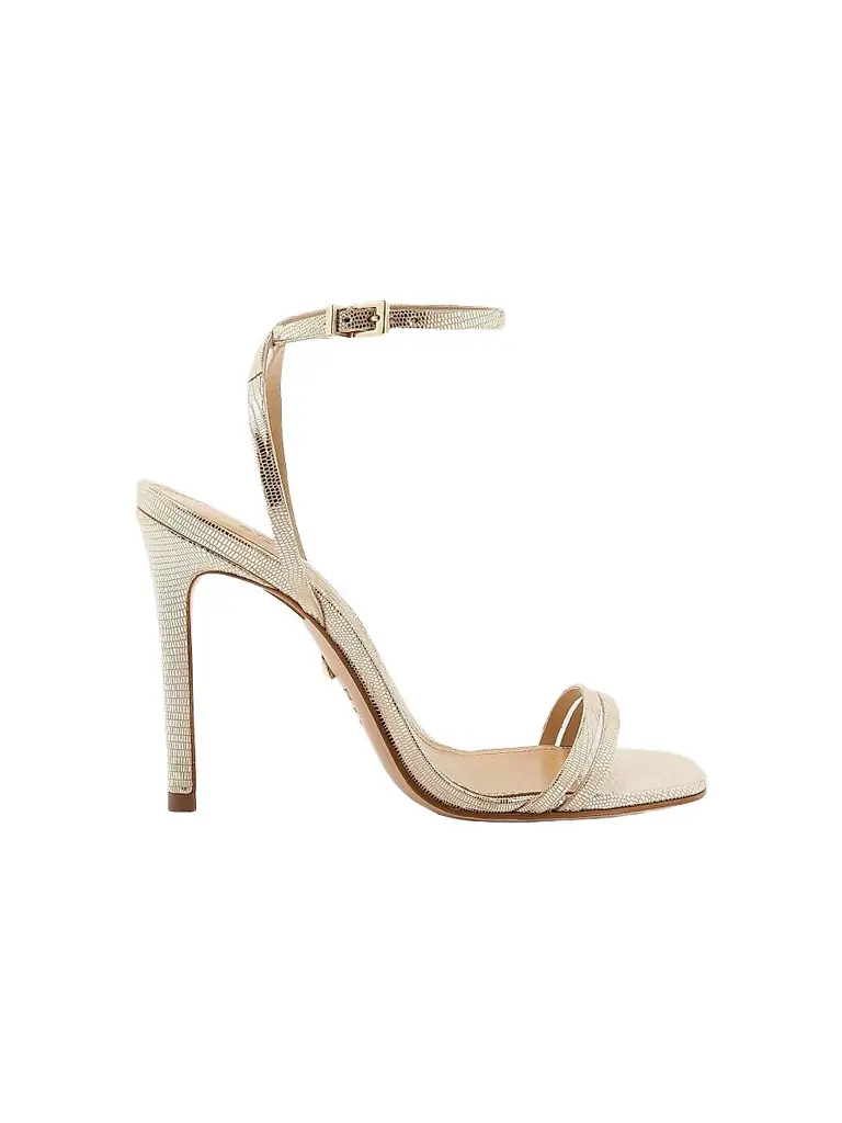 Schutz Women's Altina Metallic Embossed Leather Sandals - Gold | Image 1 Schutz Women's Altina Metallic Embossed Leather Sandals - Gold | Image 1