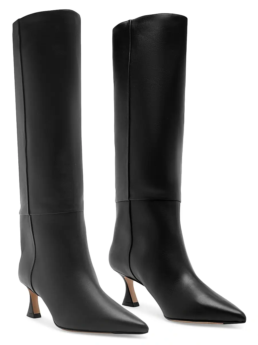 Alexandre Birman Women's Brena 60MM Leather Boots - Black | Image 1 Alexandre Birman Women's Brena 60MM Leather Boots - Black | Image 1