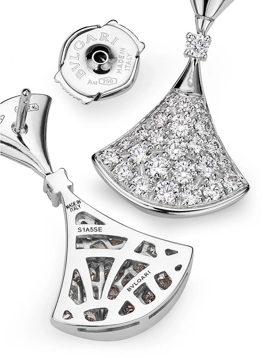 BVLGARI Women's Divas' Dream 18K White Gold & Diamond Earrings - White Gold | Thumbnail 3 BVLGARI Women's Divas' Dream 18K White Gold & Diamond Earrings - White Gold | Thumbnail 3