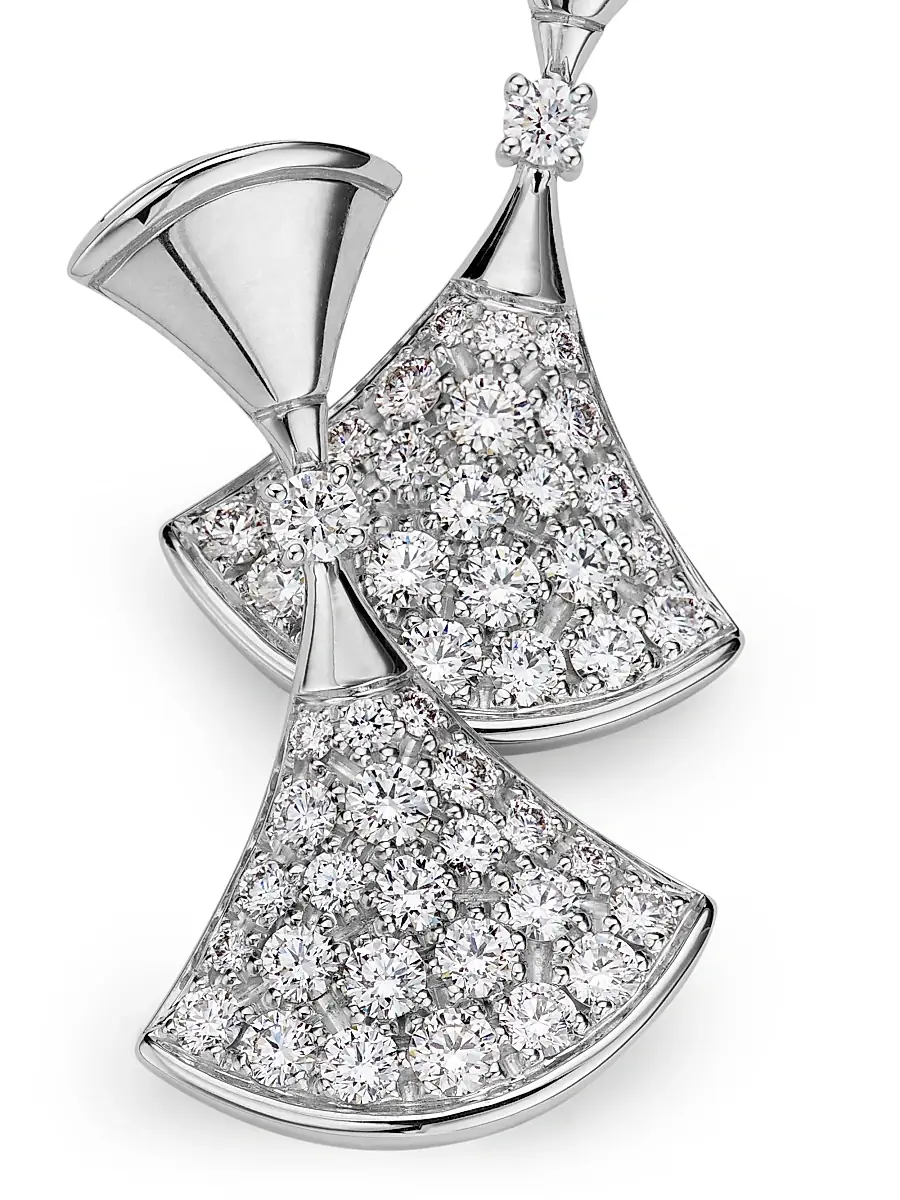 BVLGARI Women's Divas' Dream 18K White Gold & Diamond Earrings - White Gold | Thumbnail 4 BVLGARI Women's Divas' Dream 18K White Gold & Diamond Earrings - White Gold | Thumbnail 4