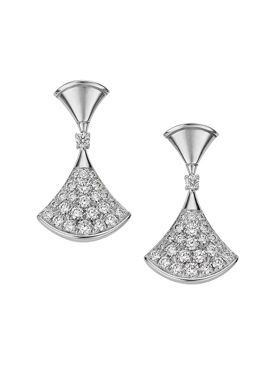 Women's Divas' Dream 18K White Gold & Diamond Earrings - White Gold