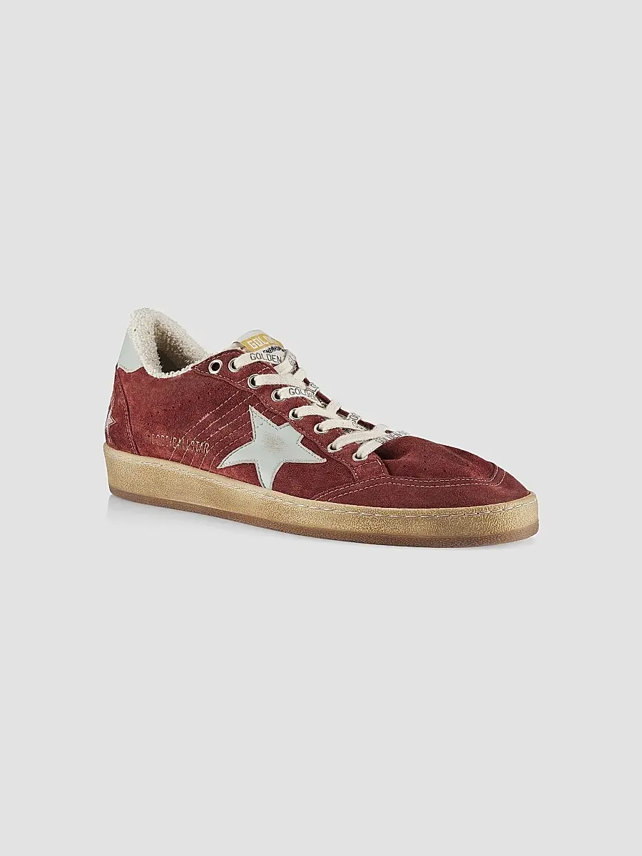 Golden Goose Men's Ballstar Suede Low-Top Sneakers | Thumbnail 2 Golden Goose Men's Ballstar Suede Low-Top Sneakers | Thumbnail 2