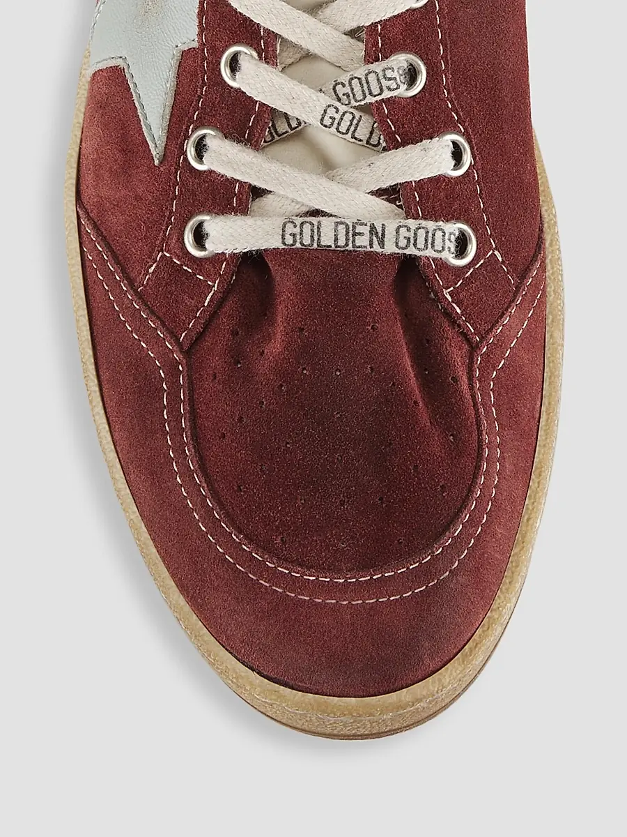 Golden Goose Men's Ballstar Suede Low-Top Sneakers | Thumbnail 4 Golden Goose Men's Ballstar Suede Low-Top Sneakers | Thumbnail 4