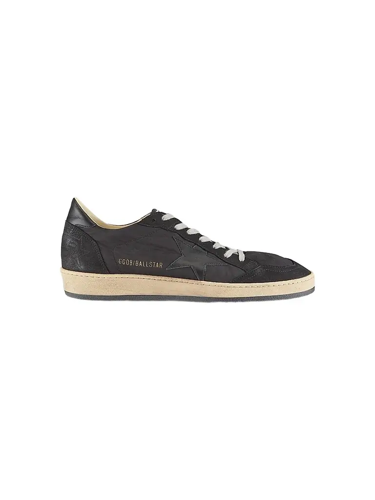 Golden Goose Men's Ballstar Leather Low-Top Sneakers - Black | Image 1 Golden Goose Men's Ballstar Leather Low-Top Sneakers - Black | Image 1