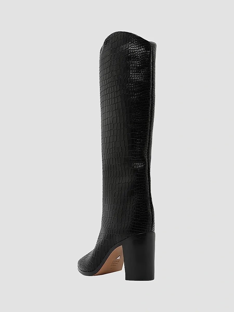 Schutz Women's Analeah 85MM Croc-Embossed Leather Boots | Thumbnail 3 Schutz Women's Analeah 85MM Croc-Embossed Leather Boots | Thumbnail 3
