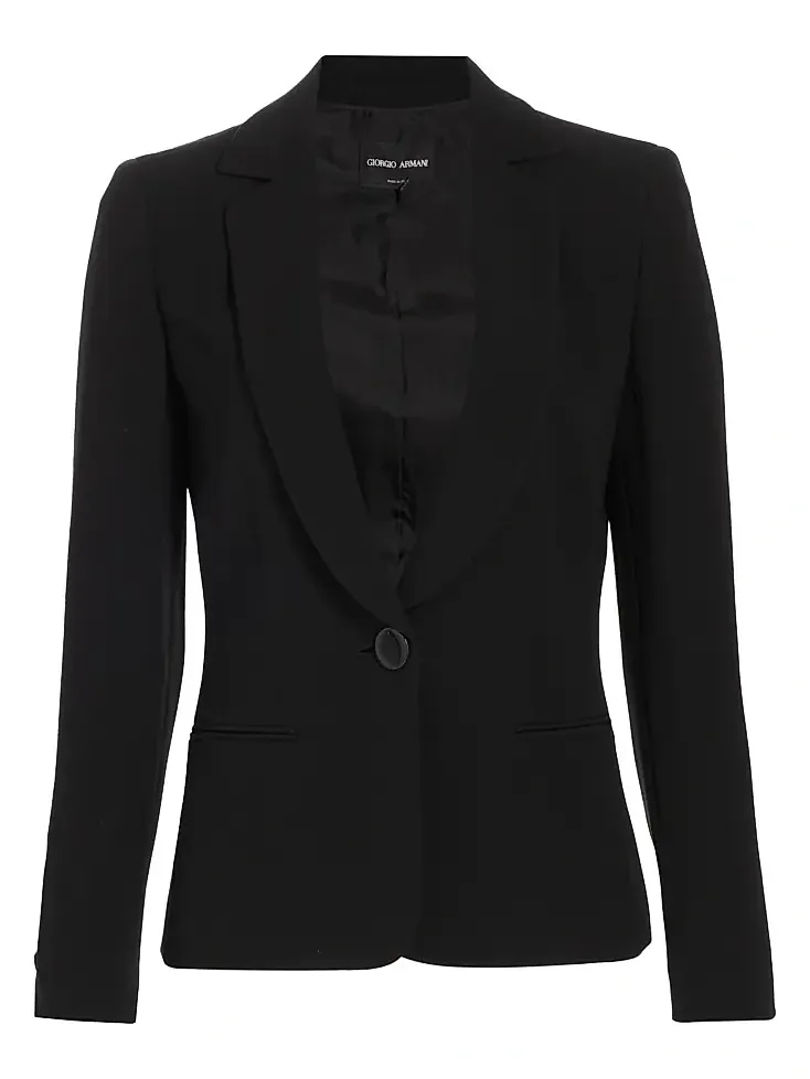 Women's Silk Button-Front Blazer