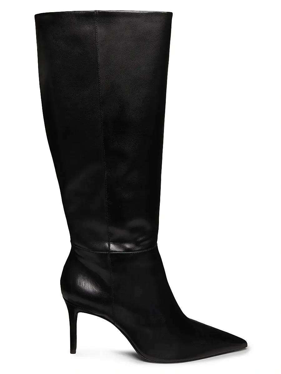 Schutz Women's Mikki 90MM Leather Boots - Black | Image 1 Schutz Women's Mikki 90MM Leather Boots - Black | Image 1
