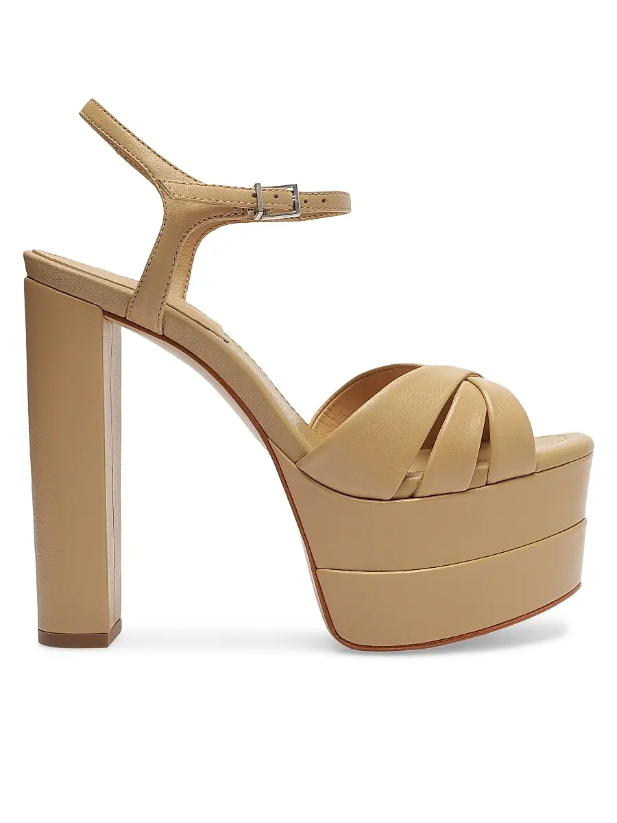 Schutz Women's Keefa High 152MM Leather Platform Sandals | Image 1 Schutz Women's Keefa High 152MM Leather Platform Sandals | Image 1