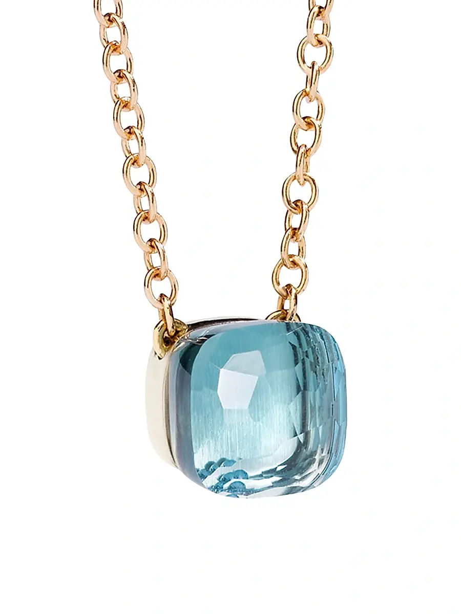 Pomellato Women's Blue Topaz & 18K Rose Gold Pendant Necklace | Thumbnail 2