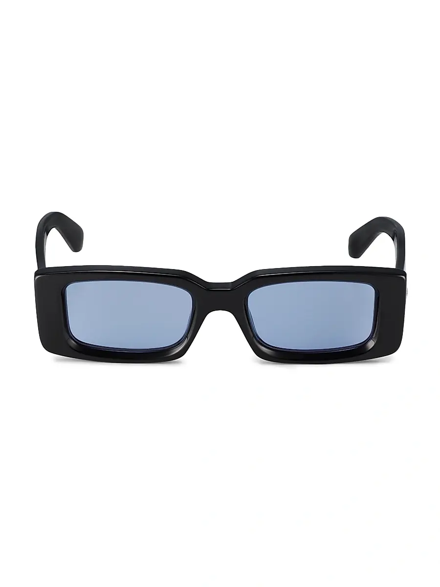 Off-White Men's Arthur 50MM Rectangular Sunglasses - Black Light Blue | Thumbnail 2