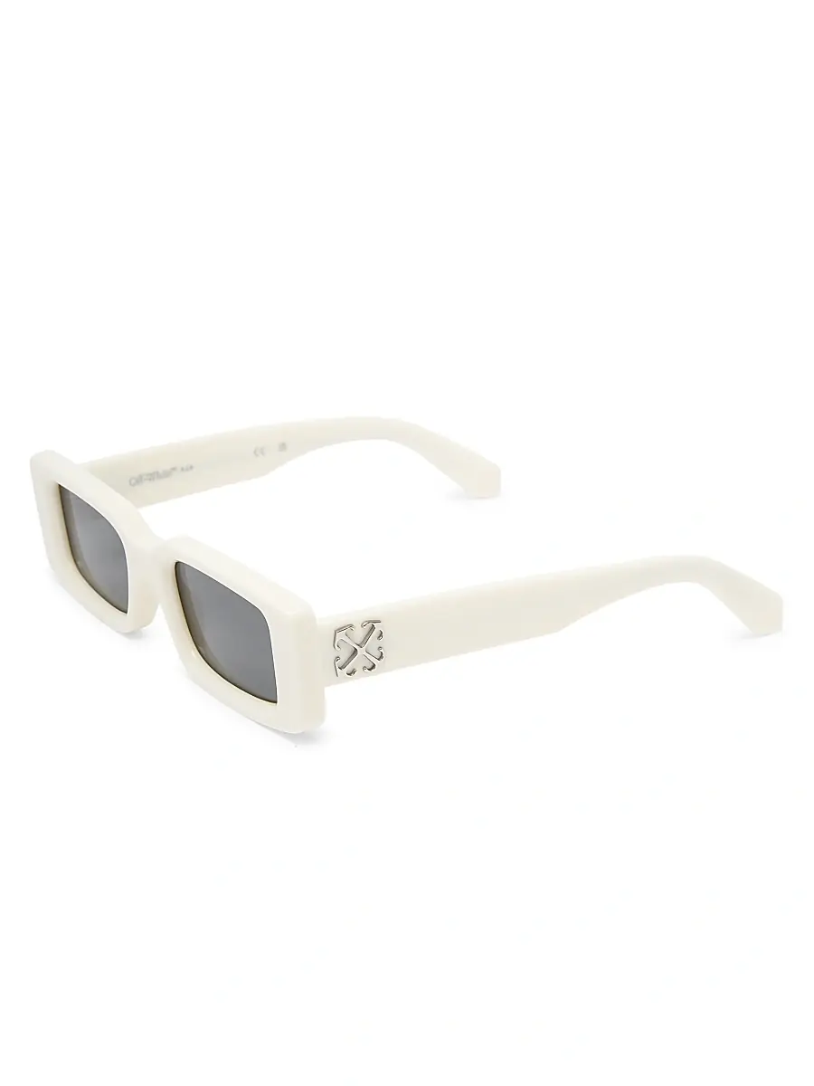 Off-White Men's Arthur 50MM Rectangular Sunglasses - Black Light Blue | Thumbnail 5