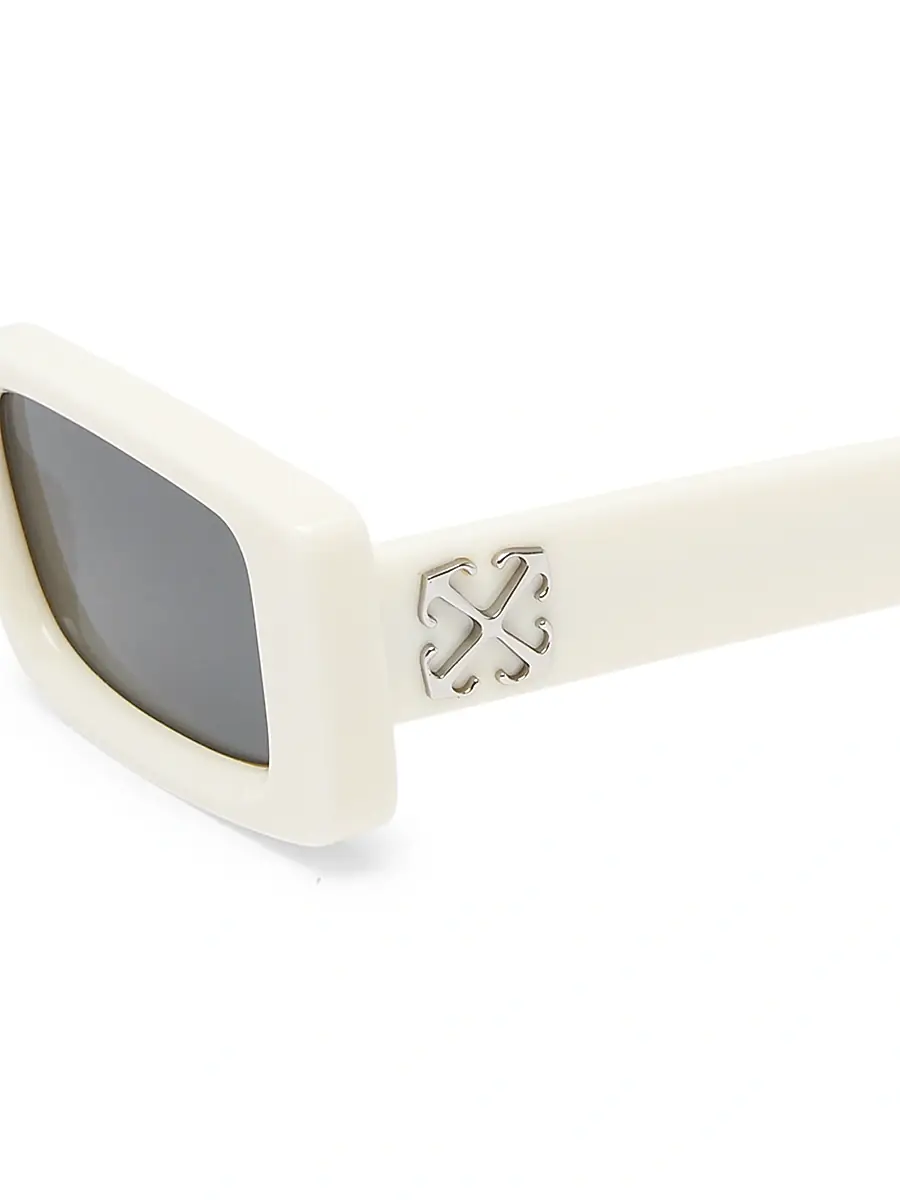 Off-White Men's Arthur 50MM Rectangular Sunglasses - Black Light Blue | Thumbnail 6