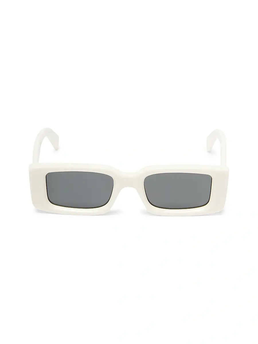 Off-White Men's Arthur 50MM Rectangular Sunglasses - Black Light Blue | Thumbnail 7