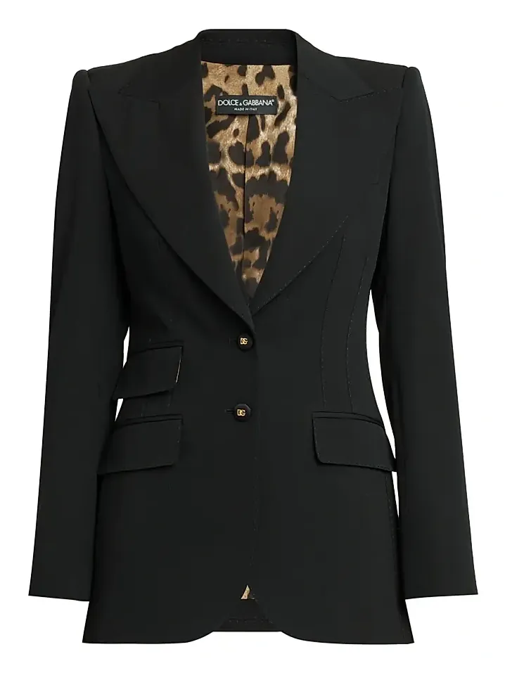 Women's Single-Breasted Wool-Blend Jacket Women's Single-Breasted Wool-Blend Jacket
