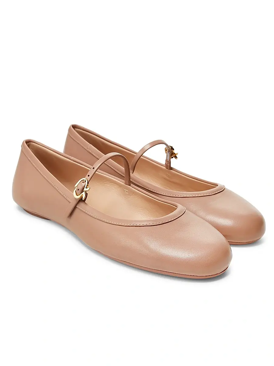 Gianvito Rossi Women's Carla Leather Ballet Flats | Thumbnail 2 Gianvito Rossi Women's Carla Leather Ballet Flats | Thumbnail 2