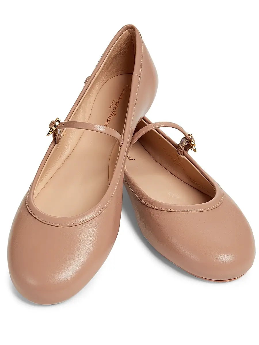 Gianvito Rossi Women's Carla Leather Ballet Flats | Thumbnail 6 Gianvito Rossi Women's Carla Leather Ballet Flats | Thumbnail 6