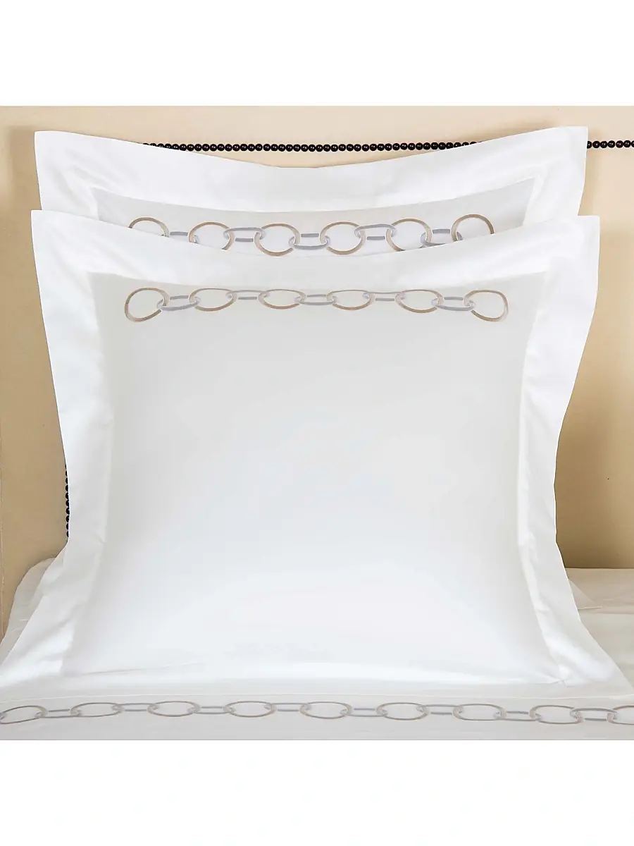 Frette Links Embroidery 300 Thread Count Sham | Thumbnail 2 Frette Links Embroidery 300 Thread Count Sham | Thumbnail 2