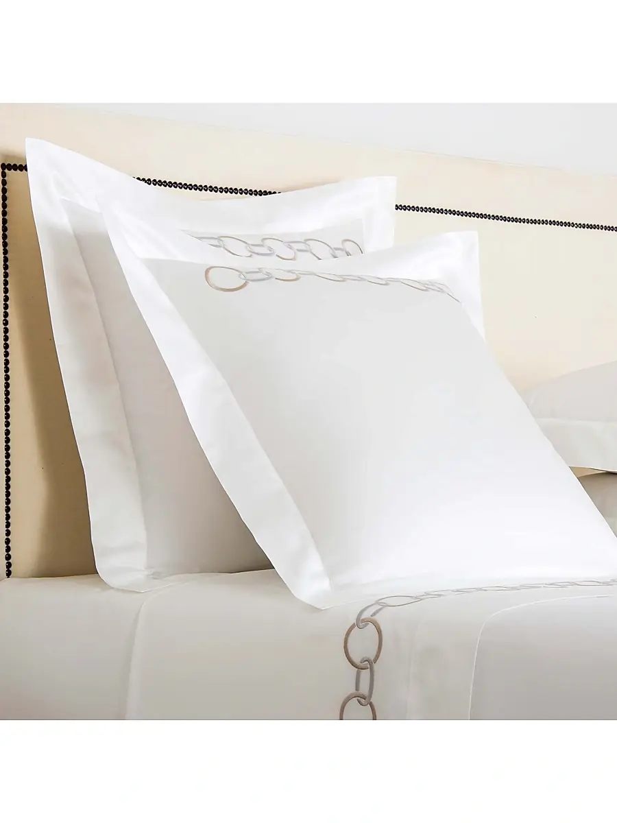 Frette Links Embroidery 300 Thread Count Sham | Thumbnail 3 Frette Links Embroidery 300 Thread Count Sham | Thumbnail 3