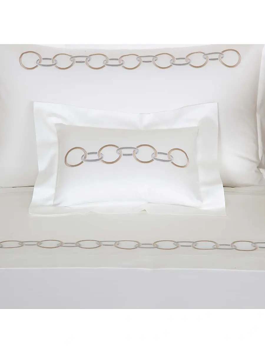 Frette Links Embroidery 300 Thread Count Sham | Thumbnail 4 Frette Links Embroidery 300 Thread Count Sham | Thumbnail 4