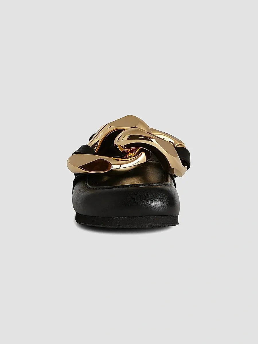JW Anderson Women's Chain Leather Loafer Mules | Thumbnail 2