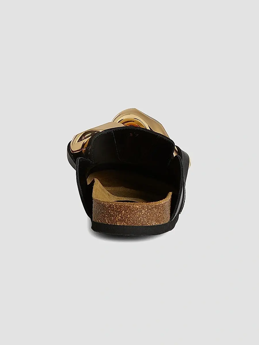 JW Anderson Women's Chain Leather Loafer Mules | Thumbnail 3