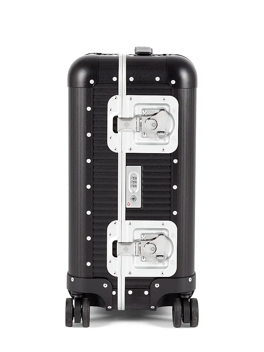 FPM Men's Bank Collection Spinner 55 21" Carry-On Suitcase - Black | Thumbnail 2