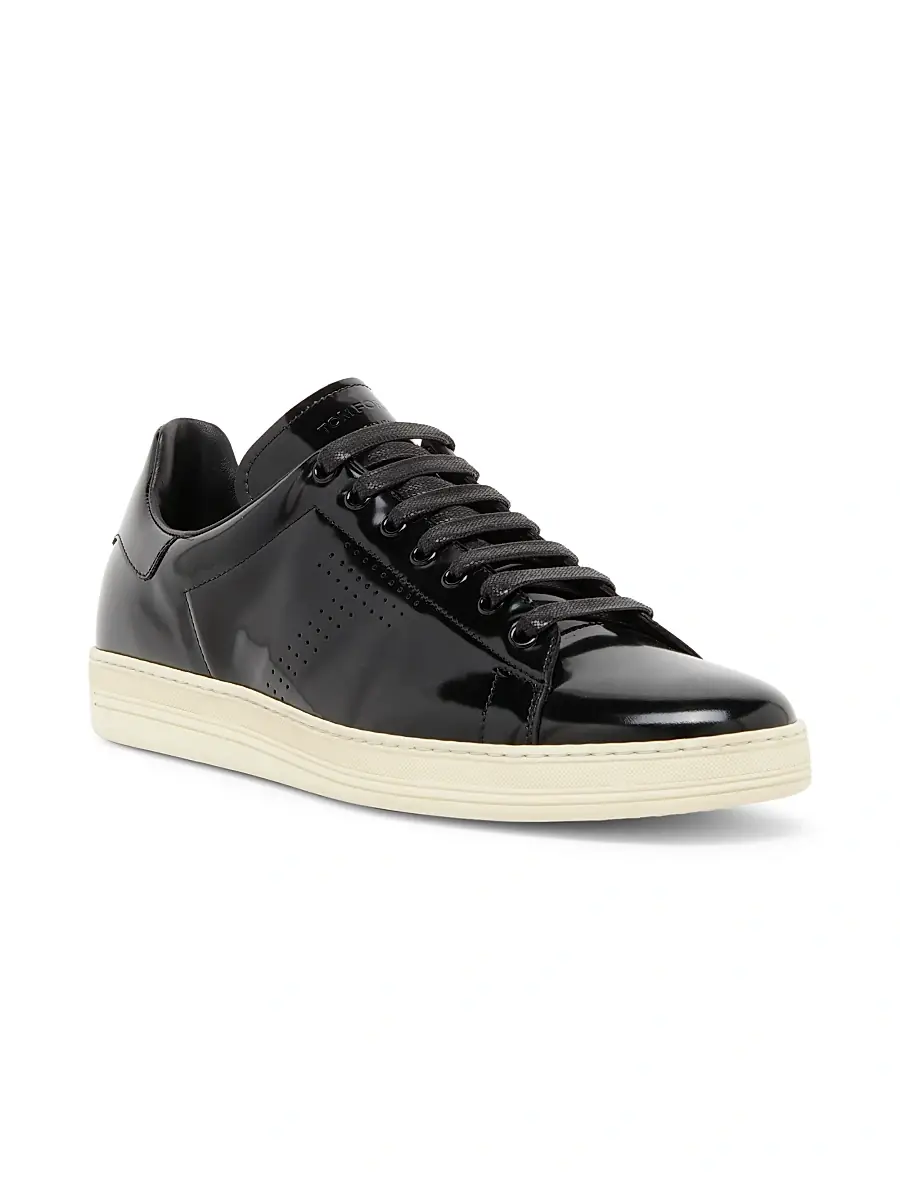 Tom Ford Men's Patent Leather Low-Top Sneakers | Thumbnail 2 Tom Ford Men's Patent Leather Low-Top Sneakers | Thumbnail 2