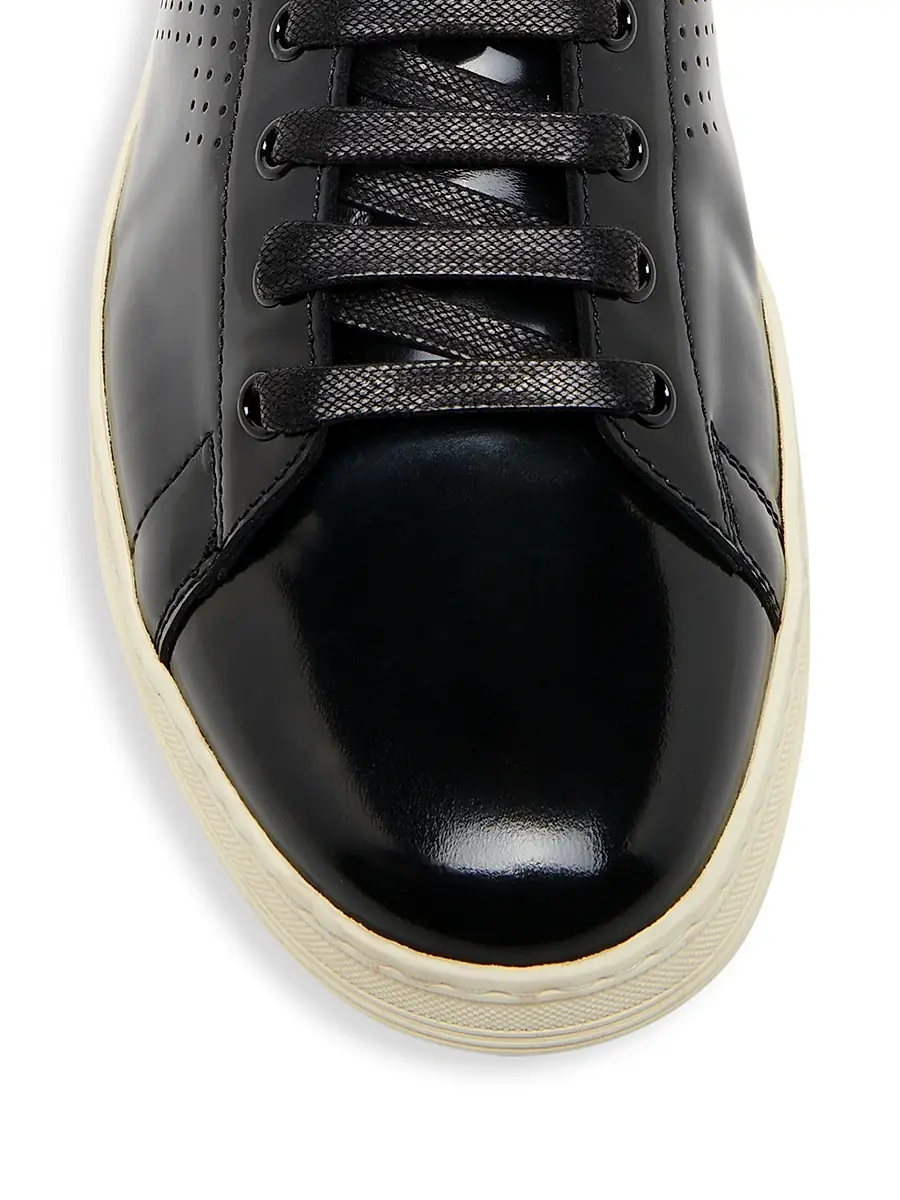 Tom Ford Men's Patent Leather Low-Top Sneakers | Thumbnail 4 Tom Ford Men's Patent Leather Low-Top Sneakers | Thumbnail 4