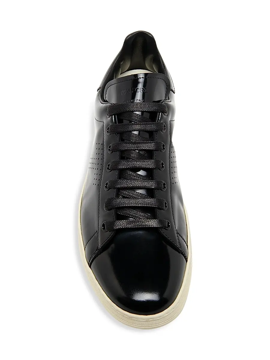 Tom Ford Men's Patent Leather Low-Top Sneakers | Thumbnail 5 Tom Ford Men's Patent Leather Low-Top Sneakers | Thumbnail 5