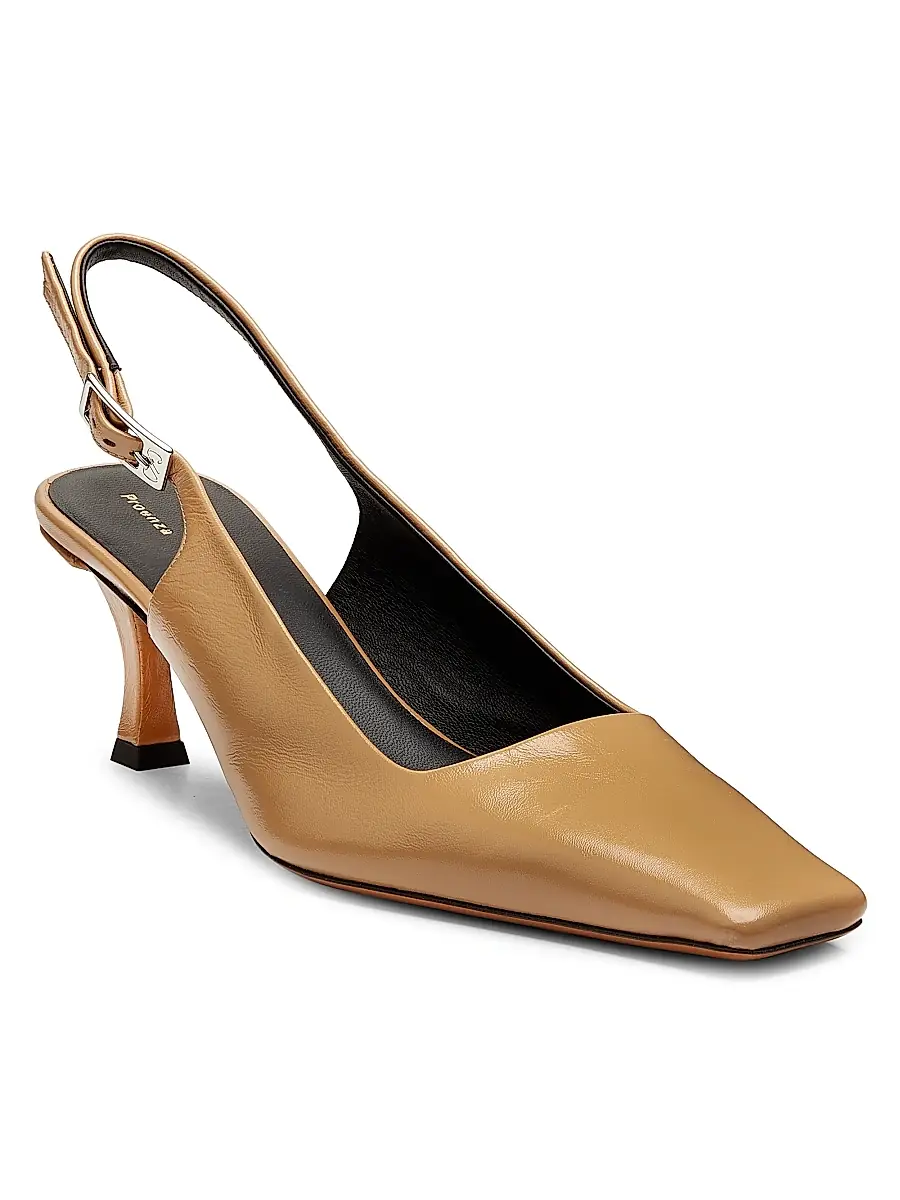 Proenza Schouler Women's Trap 65MM Slingback Pumps - Dark Beige | Thumbnail 2