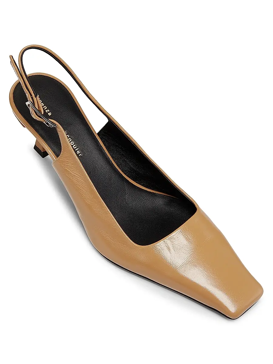 Proenza Schouler Women's Trap 65MM Slingback Pumps - Dark Beige | Thumbnail 4