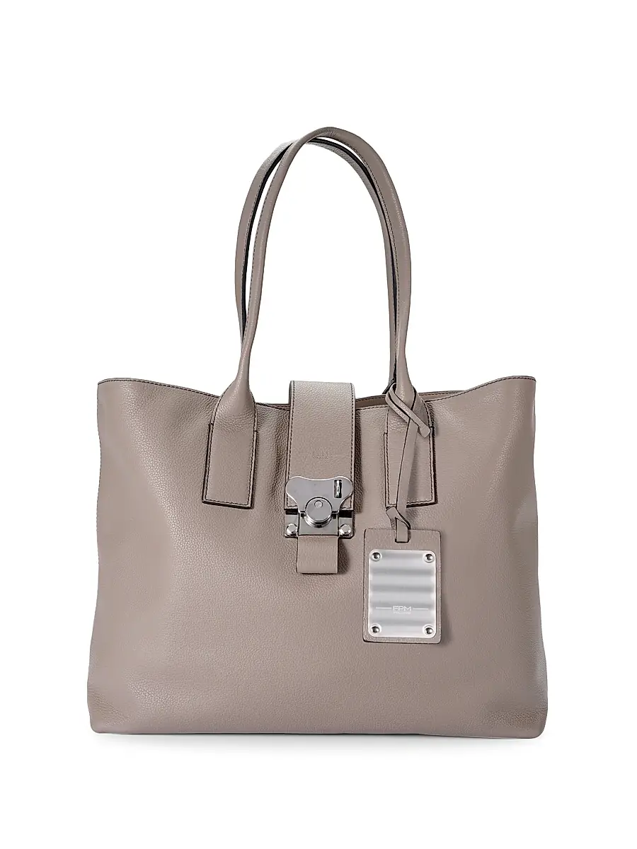 FPM Men's On The Road Leather East West Tote - Fawn Leather | Image 1 FPM Men's On The Road Leather East West Tote - Fawn Leather | Image 1