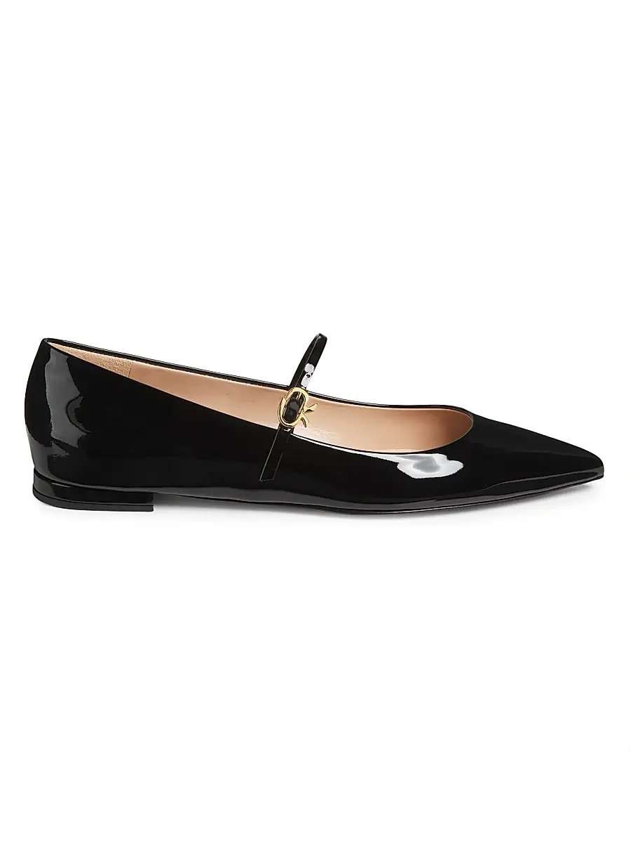 Gianvito Rossi Women's Ribbon Patent Leather Ballet Flats - Praline | Image 1 Gianvito Rossi Women's Ribbon Patent Leather Ballet Flats - Praline | Image 1