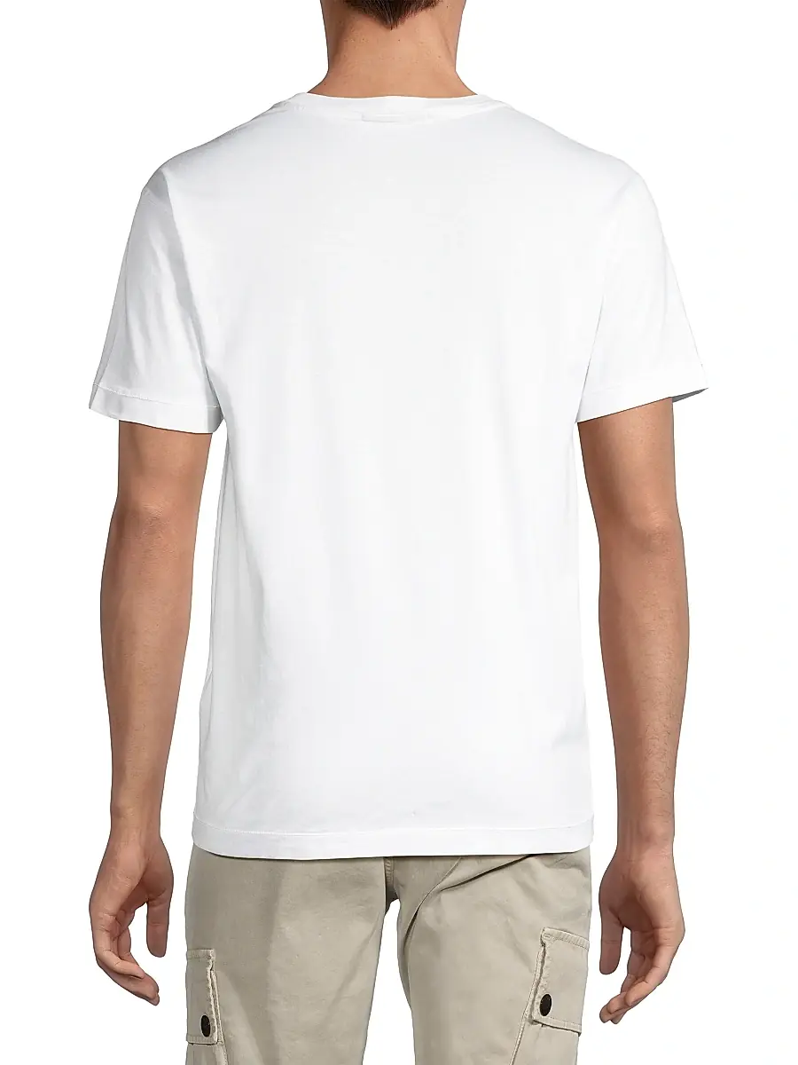 Stone Island Men's Logo Cotton T-Shirt | Thumbnail 5 Stone Island Men's Logo Cotton T-Shirt | Thumbnail 5
