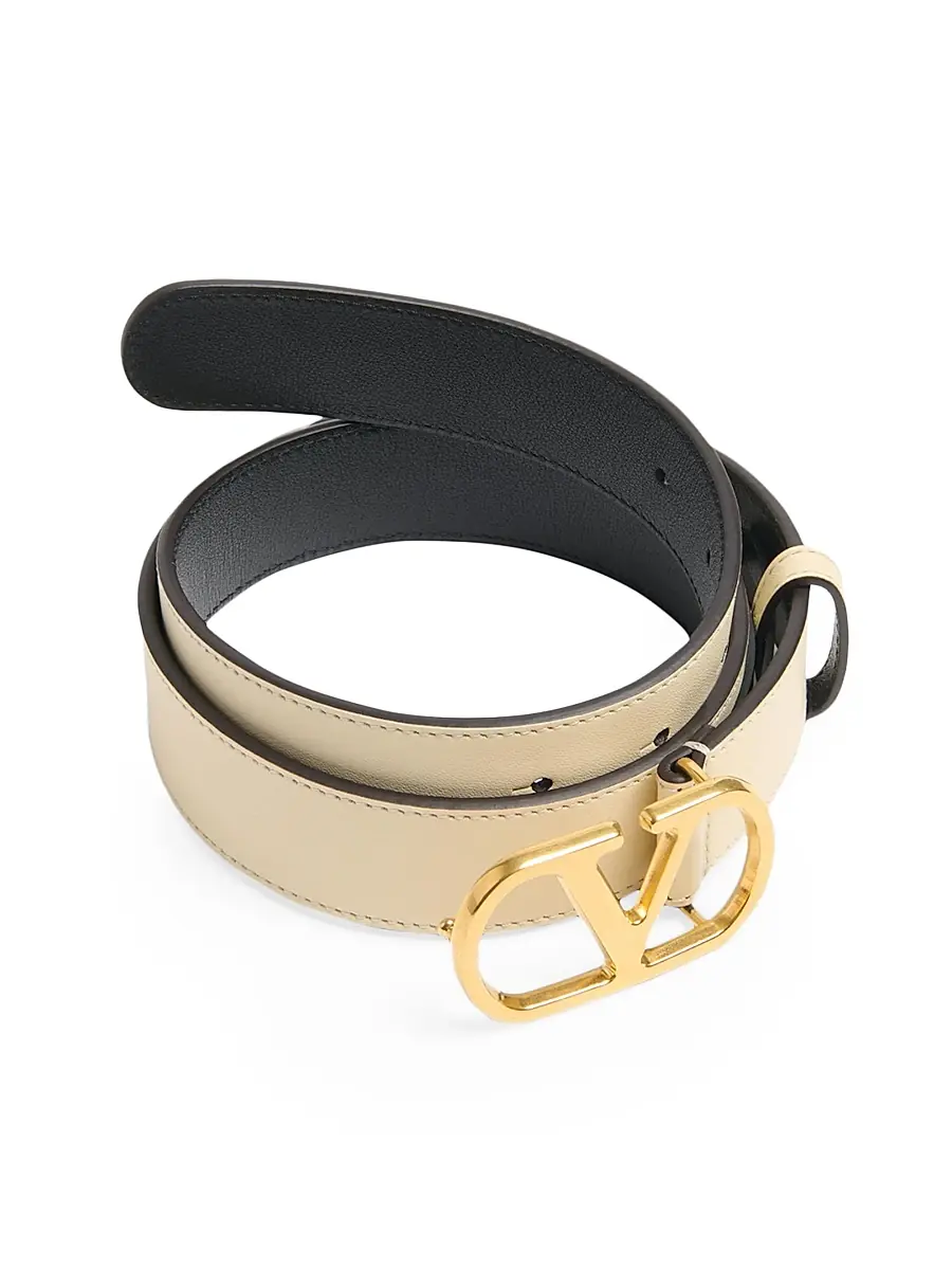 Valentino Women's VLogo Signature Belt in Shiny Calfskin 30MM | Thumbnail 3 Valentino Women's VLogo Signature Belt in Shiny Calfskin 30MM | Thumbnail 3