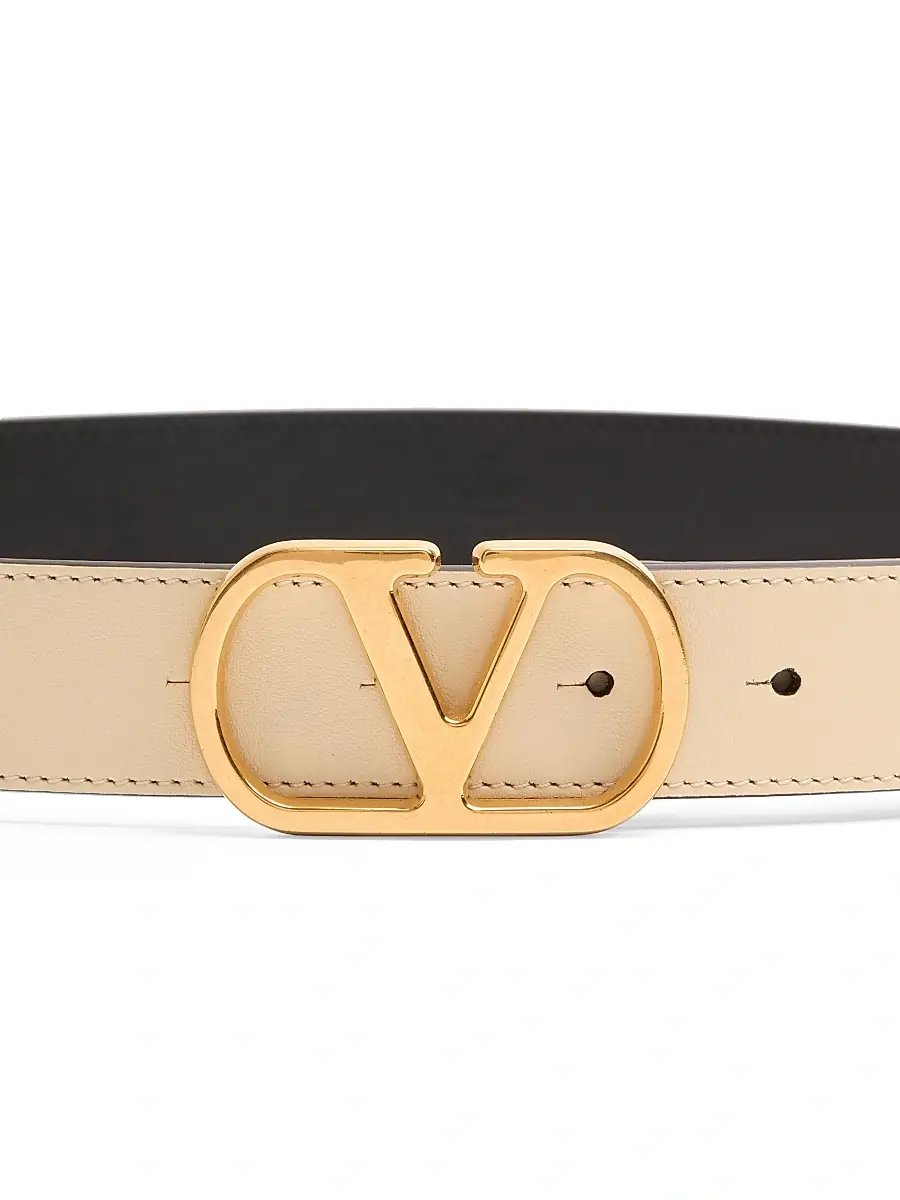 Valentino Women's VLogo Signature Belt in Shiny Calfskin 30MM | Thumbnail 4 Valentino Women's VLogo Signature Belt in Shiny Calfskin 30MM | Thumbnail 4