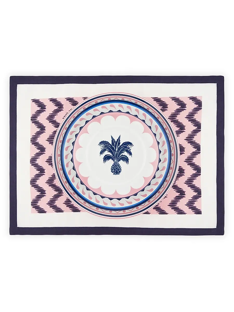 Aquazzura Jaipur 2-Piece Linen Placemat Set | Thumbnail 2