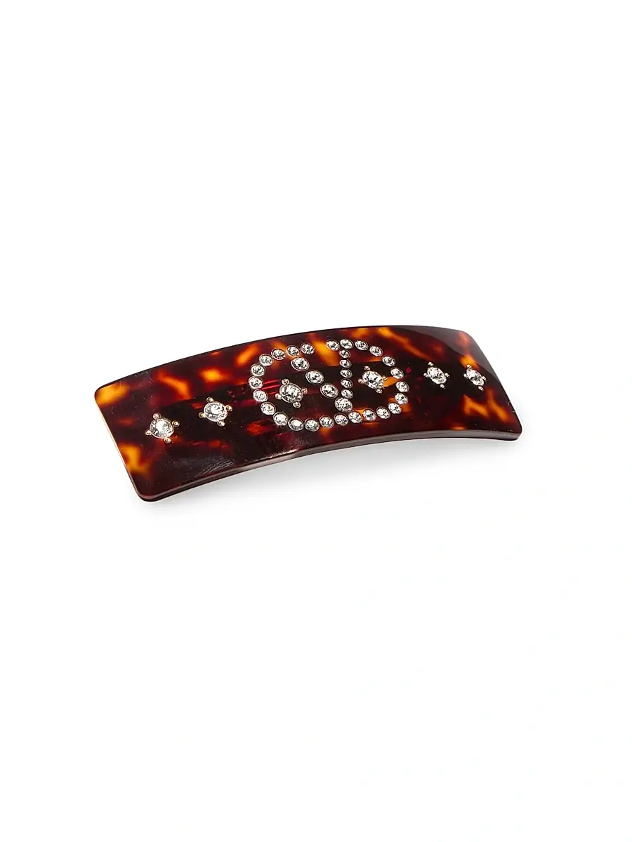 Valentino Women's VLogo Signature Hair Clip in Resin, Metal and Crystals - Multicolored | Thumbnail 2 Valentino Women's VLogo Signature Hair Clip in Resin, Metal and Crystals - Multicolored | Thumbnail 2